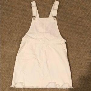 White overall dress